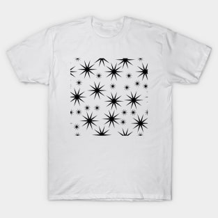 Starry Asterisk Pattern (Black) T-Shirt